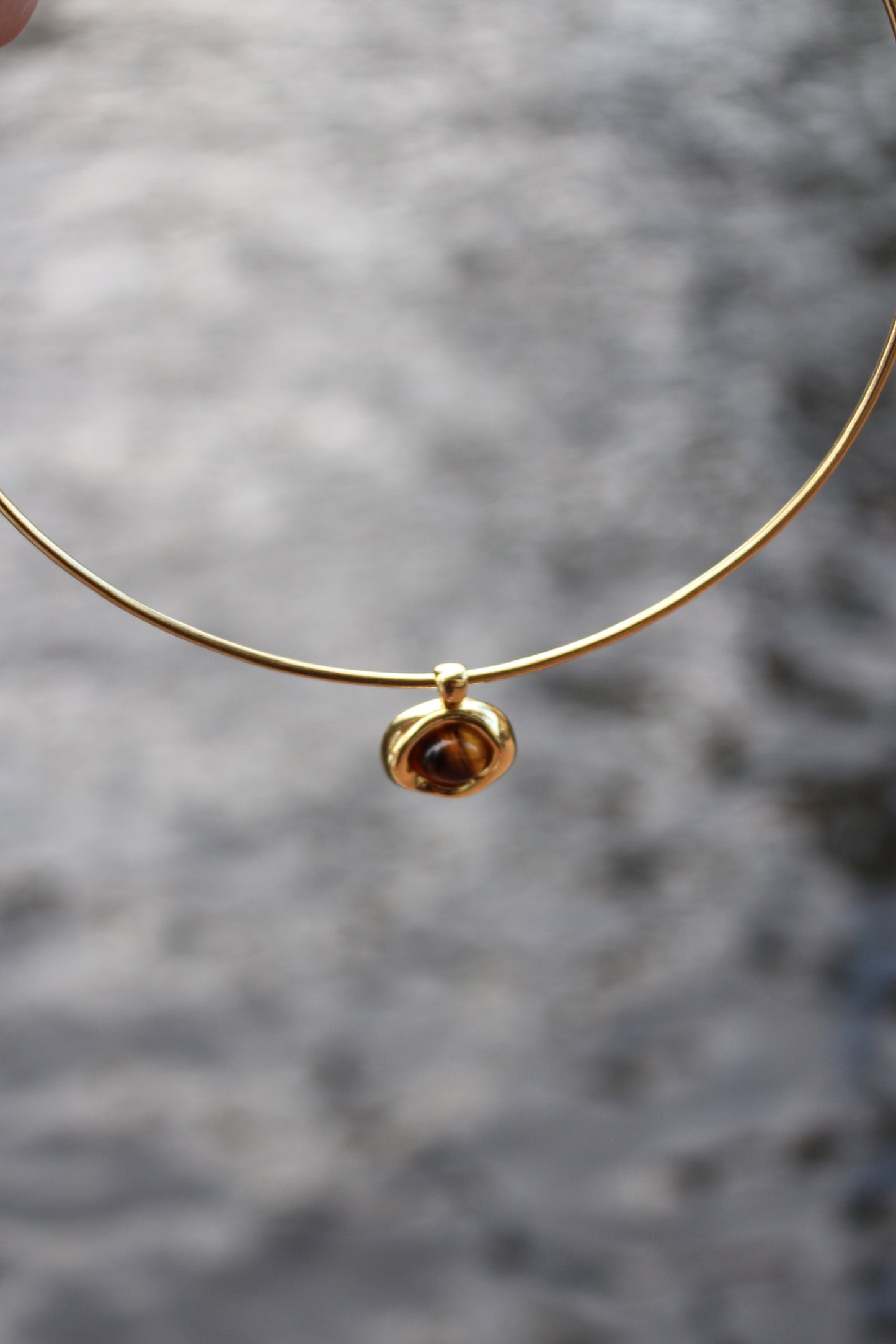 Chestnut Bezel Necklace