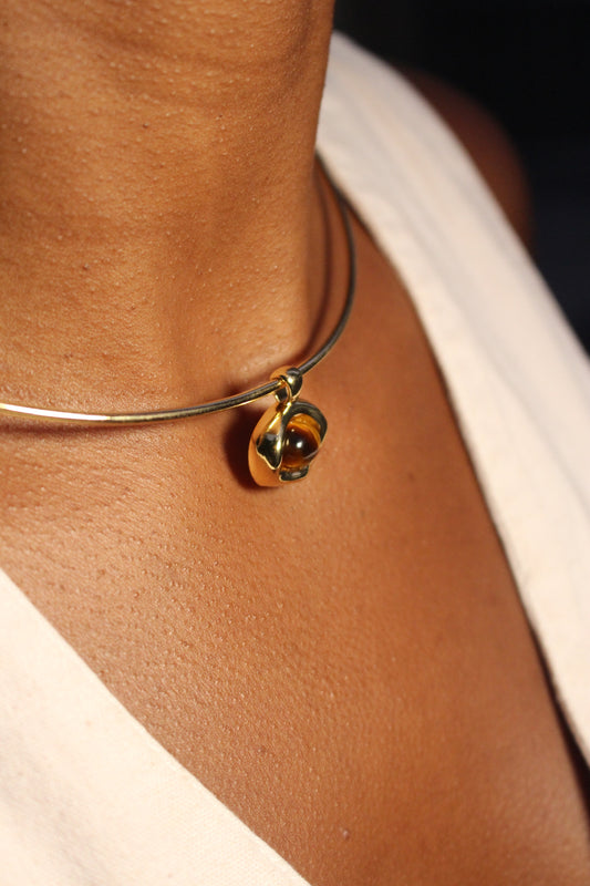 Chestnut Bezel Necklace