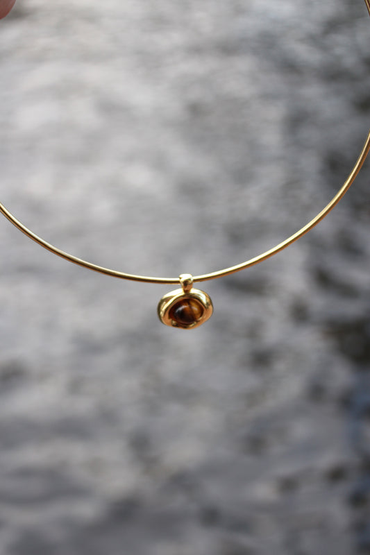 Chestnut Bezel Necklace